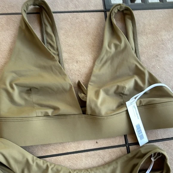 EVERLANE LADIES GREEN 2 PIECE BIKINI-L/M - Picture 4 of 7